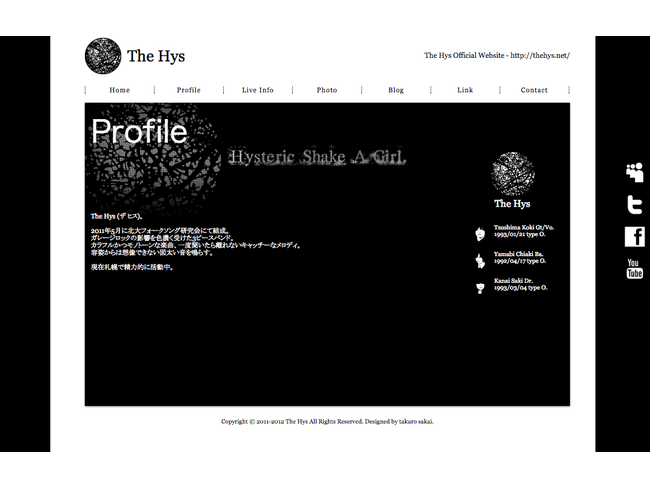 The Hys Official Website 概要